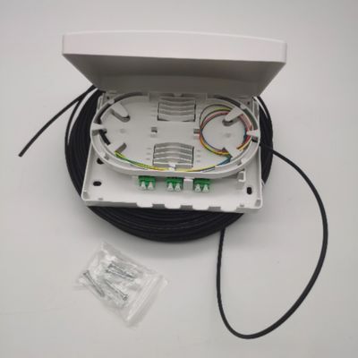 6Cores LC/APC مربع التوزيع البصري المرتبط مسبقاً 6Fibers Wall Outlet PTO Box