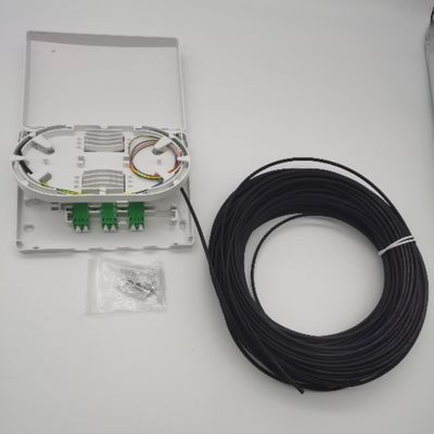 6Cores LC/APC مربع التوزيع البصري المرتبط مسبقاً 6Fibers Wall Outlet PTO Box