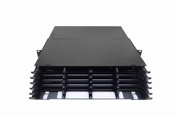 4U 576 Cores MTP MPO -LC Patch panel ODF Chassis enclosure Sliding type for 48 Cassettes